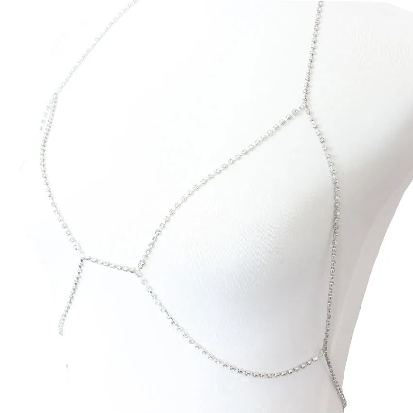 BDSM bondage Crystal body chain