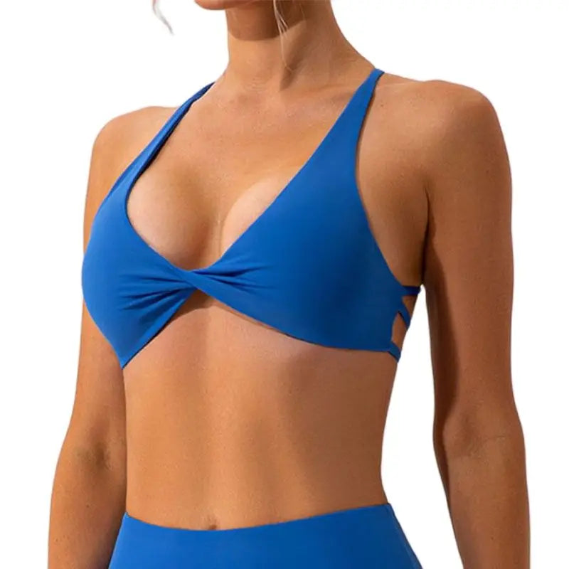 CHRLEISURE Cross Back Sports Bra