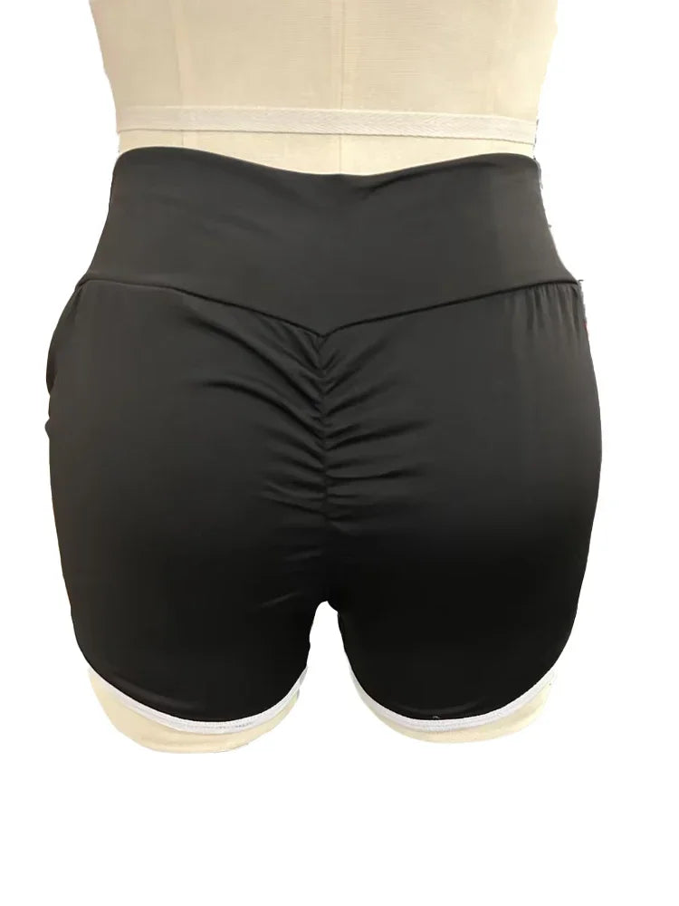 High Waist Side Hollow Out Sport Shorts