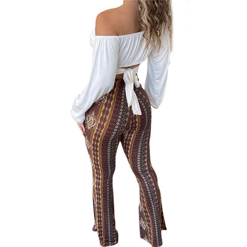 Frauen Boho Flare Pants