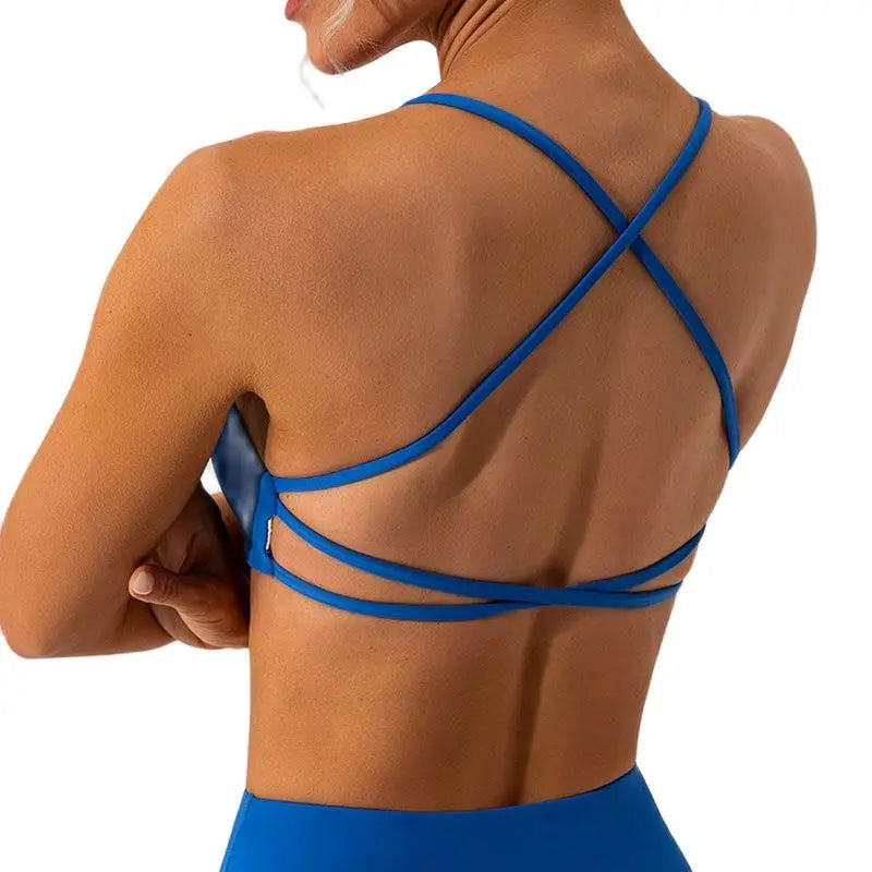 CHRLEISURE Cross Back Sports Bra