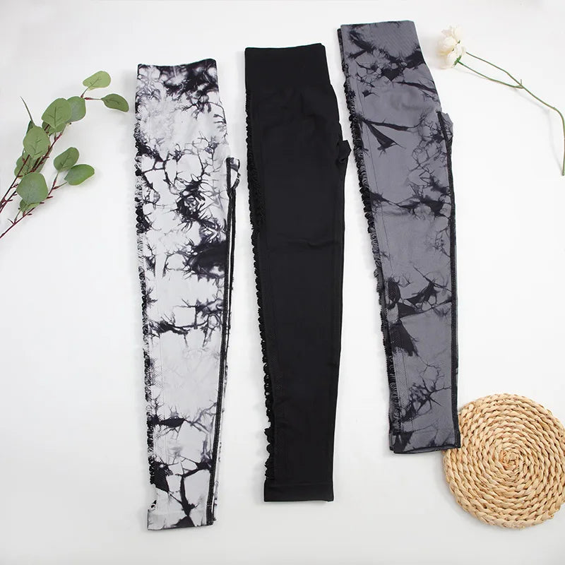 CHRLEISURE Tie Dye Yoga Pants