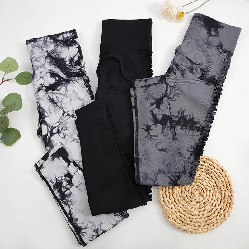 CHRLEISURE Tie Dye Yoga Pants