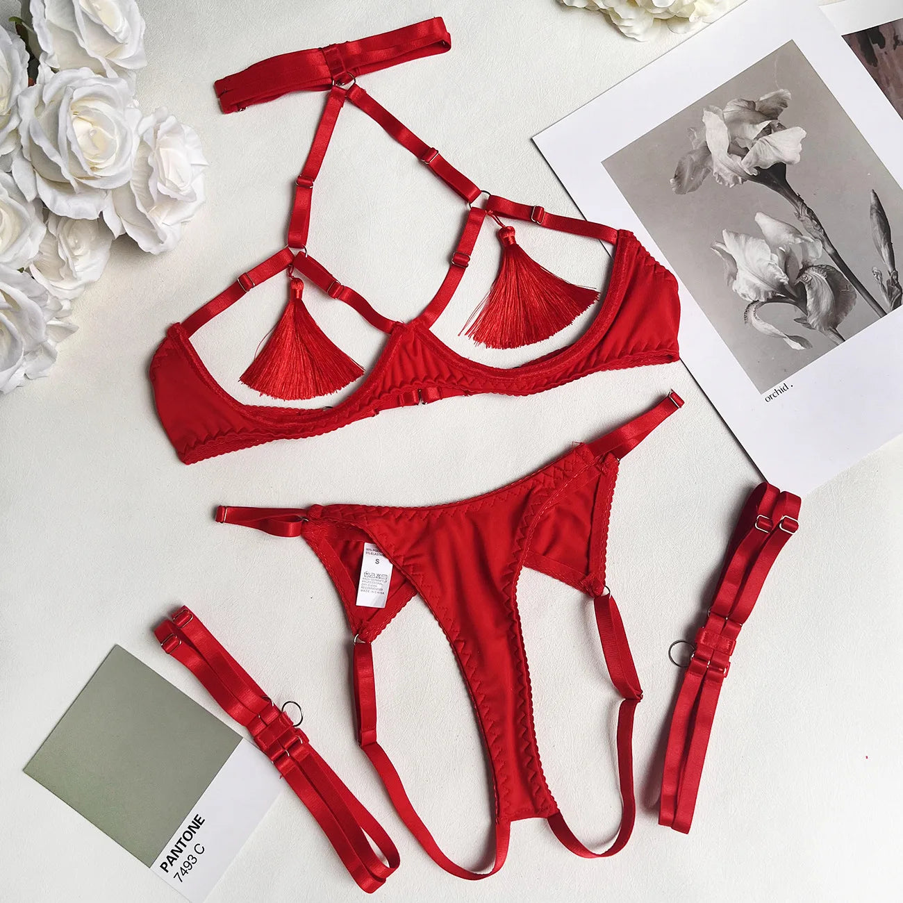 Yimunancy Tassel Lingerie Set