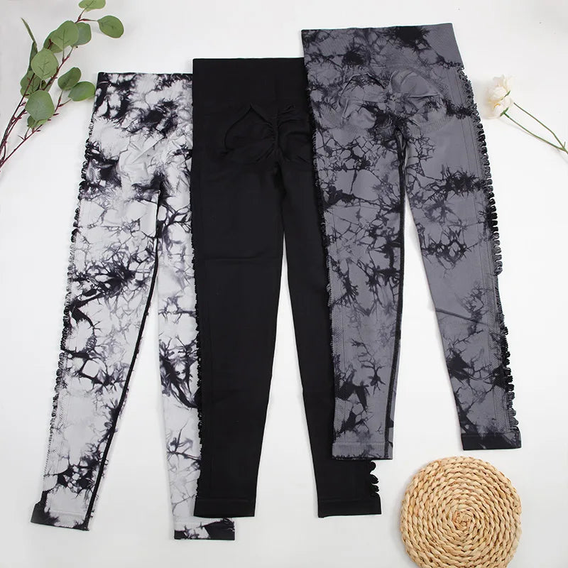 CHRLEISURE Tie Dye Yoga Pants