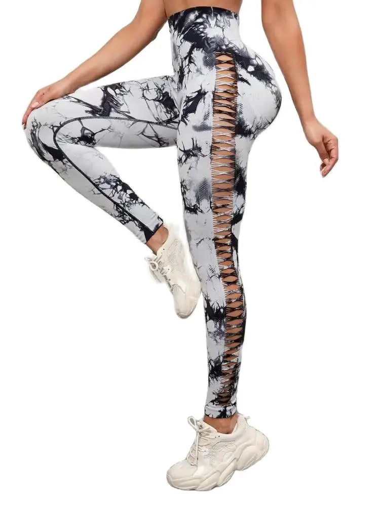 CHRLEISURE Tie Dye Yoga Pants