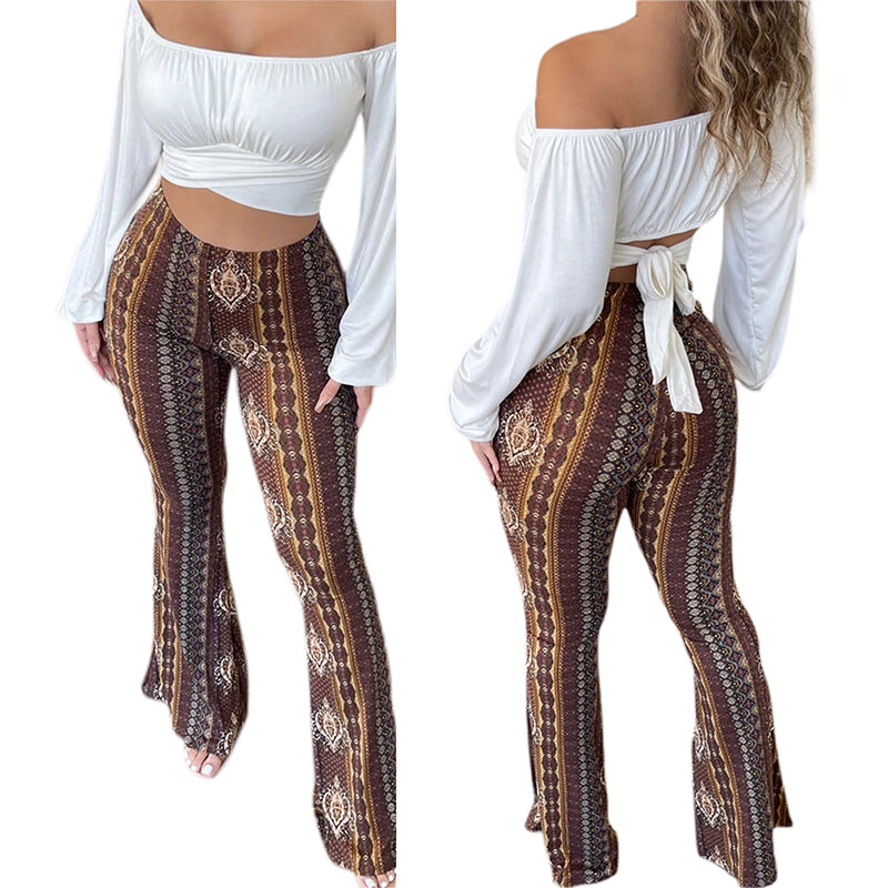 Frauen Boho Flare Pants