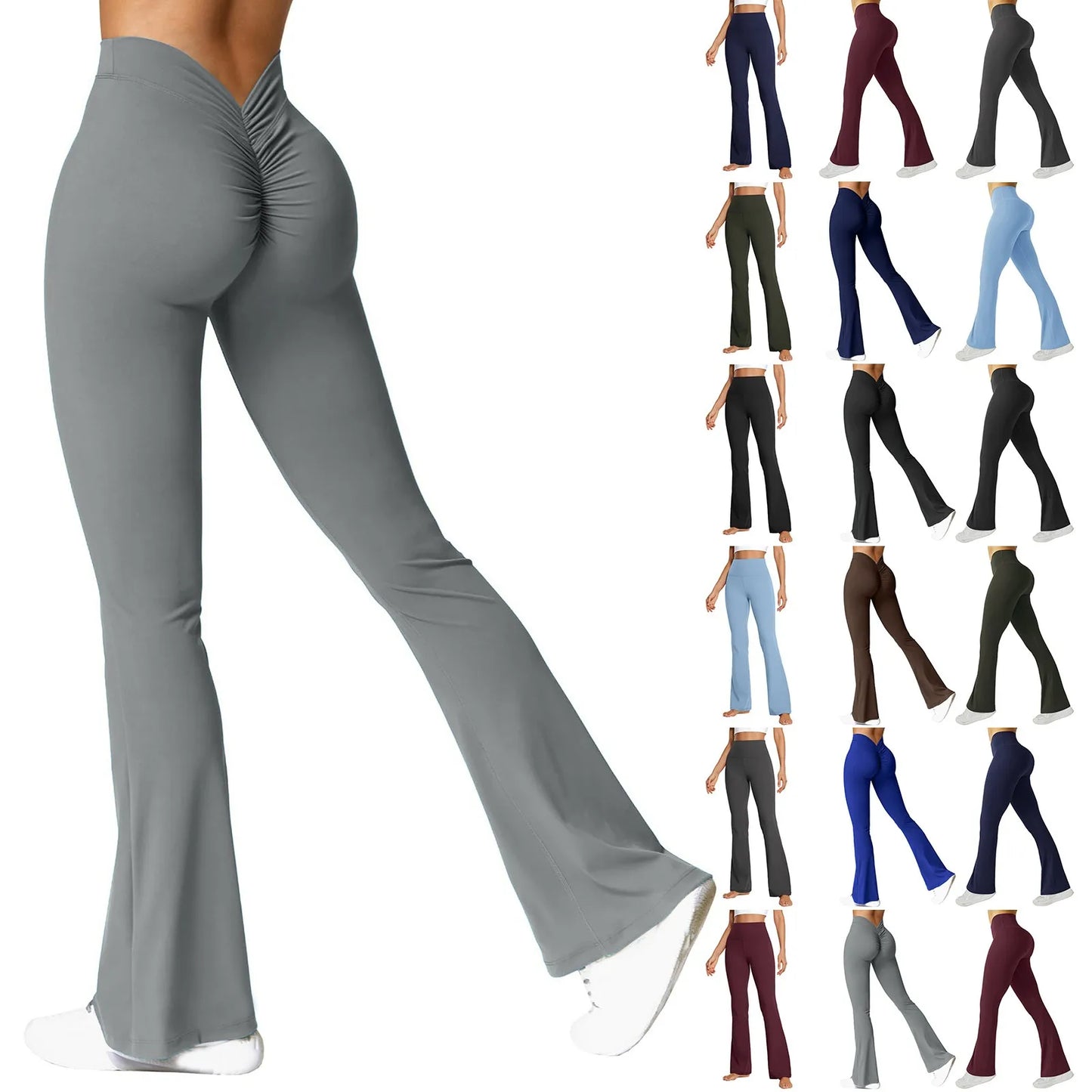 Woman Leggins Yoga Basic V Waist Pants