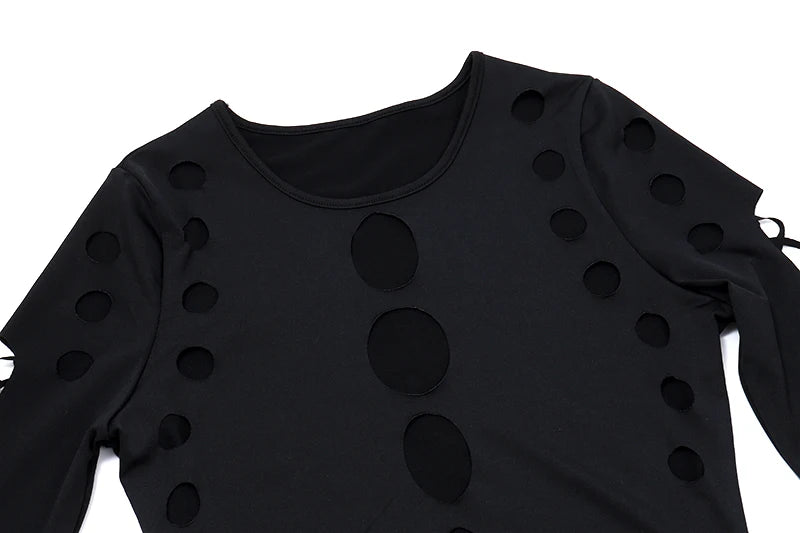 Xeemilo Sexy Dot Hollow Out Bodysuit