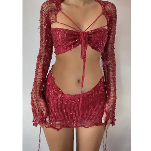 Sexy Dancing Dress Set